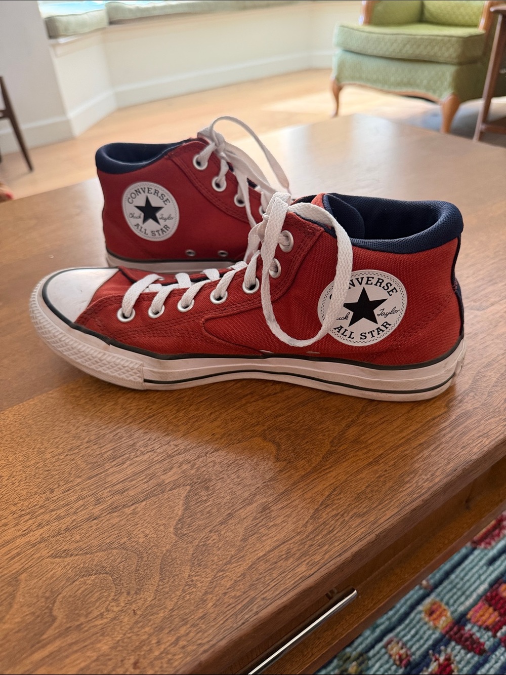 Chuck Taylor All Star Malden Street Mid  Mens Size 9- Rust Red/Red Terracotta